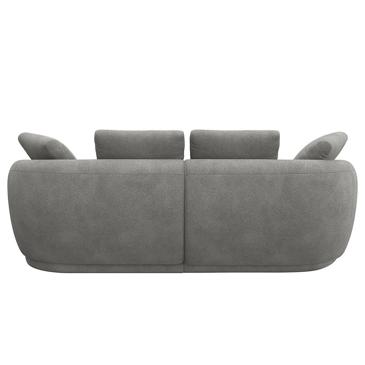 ECKSOFA mit Longchair - Schwarz/Grau, Kunststoff/Textil (217/146cm) - home24