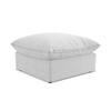 POUF Bouclé Stoff Grau - Silberfarben/Schwarz, Holzwerkstoff/Kunststoff (75/45/75cm) - Makamii