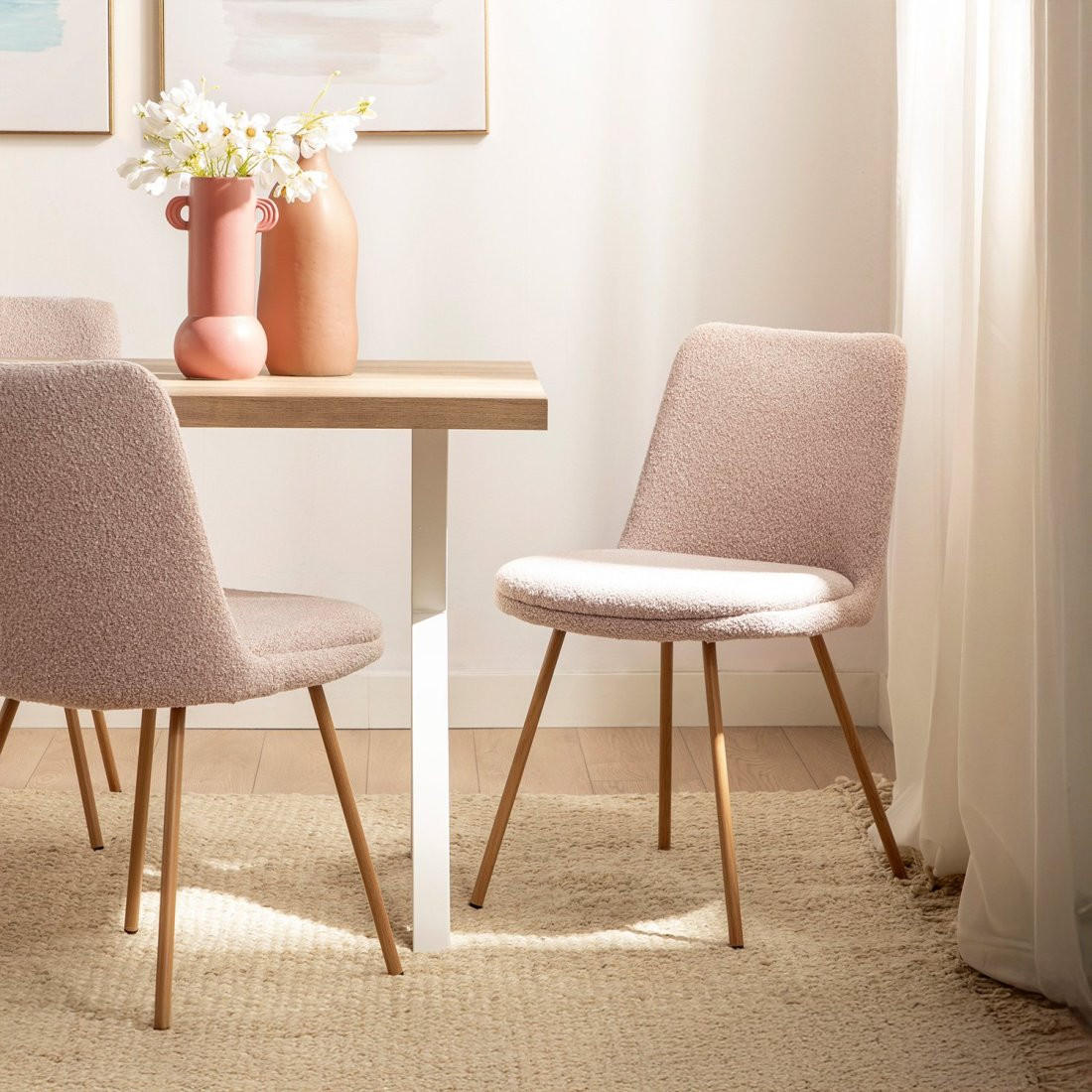 ESSZIMMERSTUHL Tera Rosa 46 cm x 83 cm - Pink, Textil (46/83/61cm)