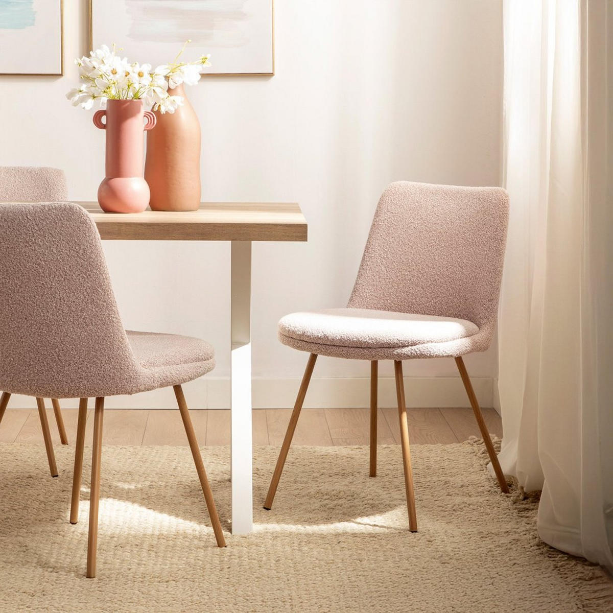 ESSZIMMERSTUHL Tera Rosa 46 cm x 83 cm - Pink, Textil (46/83/61cm)