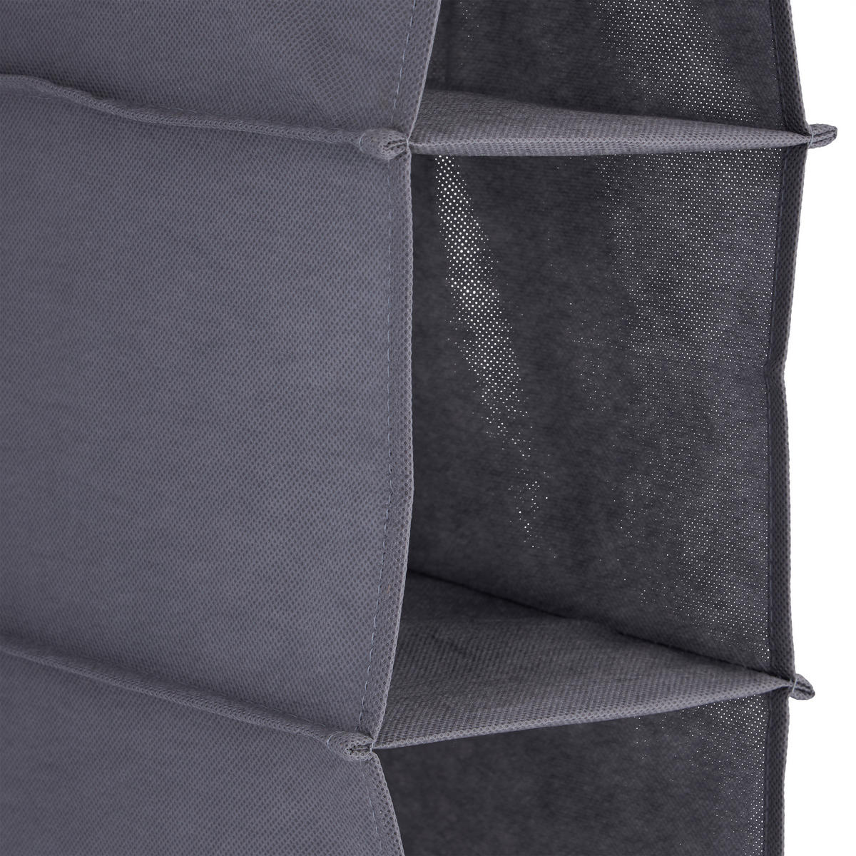 ZÁVESNÝ regál do skrine - sivá, kompozitné drevo/textil (30cm) - Relaxdays