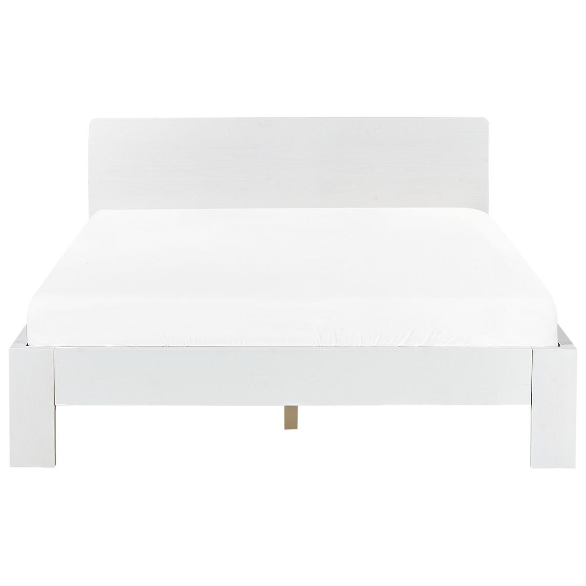 BETT mit Lattenrost 140x200 cm Weiß Royan - Weiß, Holz (140/200cm) - Beliani