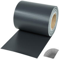 SICHTSCHUTZSTREIFEN ,leichte Montage, inklusive Befestigungsclips,anthrazit - Anthrazit, Kunststoff (7000/19cm) - tectake