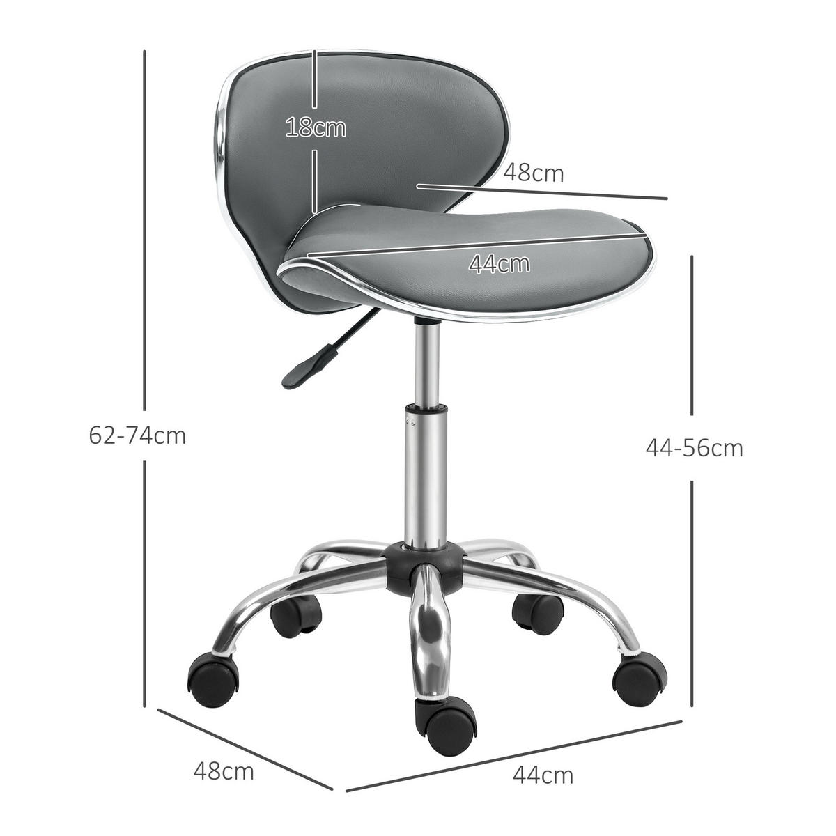 BÜROHOCKER DE-18036 höhenverstellbar 44-56 cm, Sattelform Grau - Grau, Metall (48/74/44cm) - ComfortXL