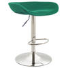 BARHOCKER Filz grün - Chromfarben/Grün, Textil/Metall (52/67/43cm) - CLP