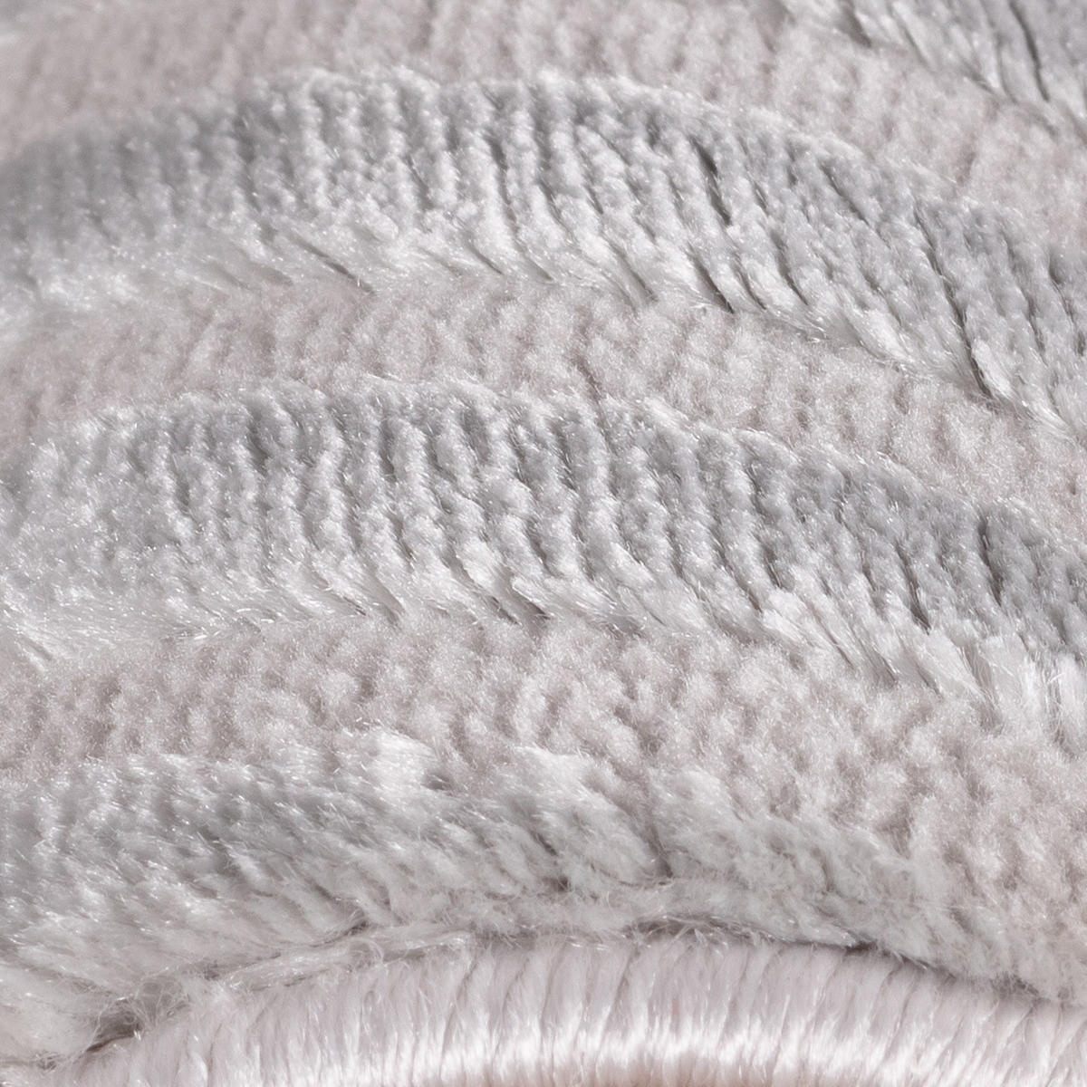 TEPPICH Waschbar Skulptural Modern Schlafzimmer Strapazierfähig Silber 200x290 cm OEKO-TEX – ILLER - Silberfarben, Textil (200/290cm) - KADIMA DESIGN