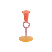 KERZENHALTER Anillo Vivo Mehrfarbig 7.5/7.5/15 cm - Multicolor, Glas (7.5/15/7.5cm) - Present Time