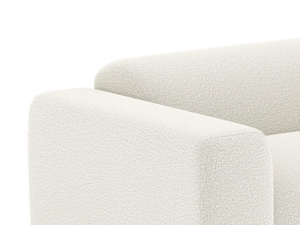 SOFA - 4 Personen - stoff - weiß Pogni - Weiß, Textil (245/73/97cm) - Vente-Unique