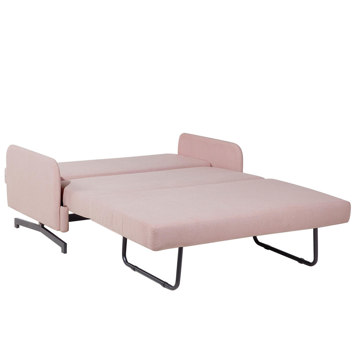 2 SZEMÉLYES KANAPÉÁGY Poliészter Rózsaszín Belfast - pink, textil (147/68/80cm) - Beliani