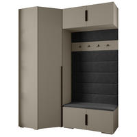 GARDEROBEN-SET 236,7/181,7/47 - Kaschmir/Schwarz, Holz/Metall (181.7/236.7/47cm) - Abiks Möbel