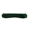 WENDBARES-ECKSOFA Kaelle aus Samt flaschengrün 7 Sitzplätze - Dunkelgrün, Textil (286/286cm) - Micadoni
