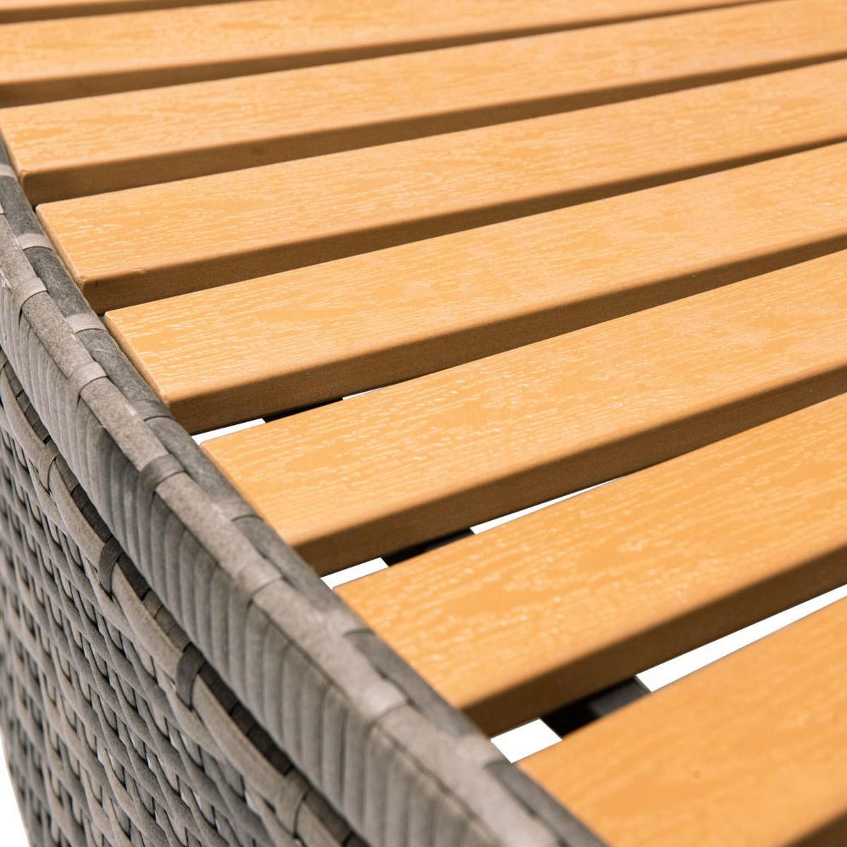 GARTENLOUNGE-SET mit Stauraum und Verstellbaren Füßen, Grau - Grau, Metall - KOMHTOM
