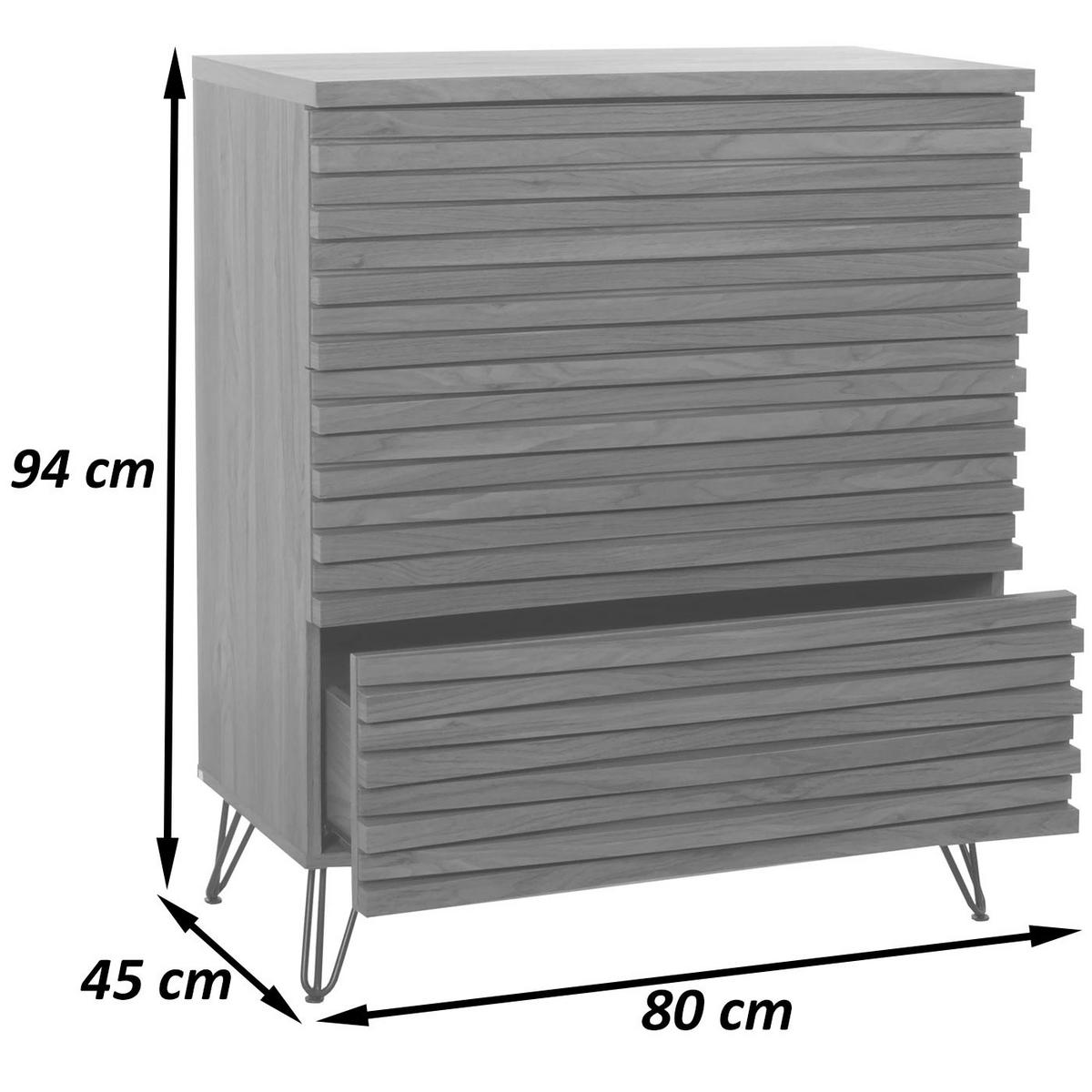 KOMMODE Braun - Braun, Holzwerkstoff (80/94/45cm) - MCW