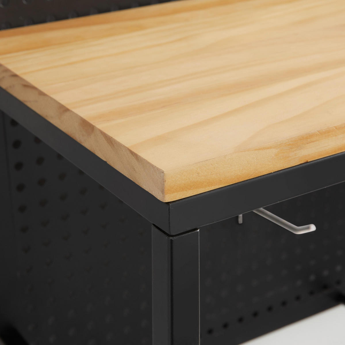 GARDEROBE Lorenzo ca. 90 / 37 cm Metall/Kiefer - Schwarz, Holz (90/37/25cm)