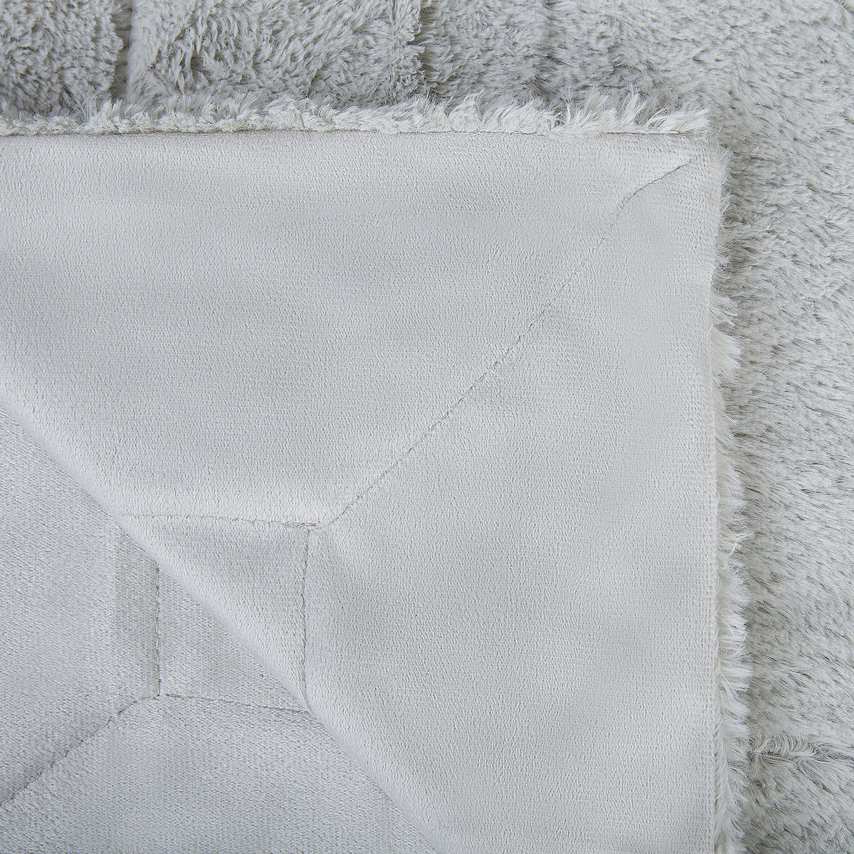 TAGESDECKE Grau 180 x 200 cm Gelik - Grau, Textil (180/200cm) - Beliani