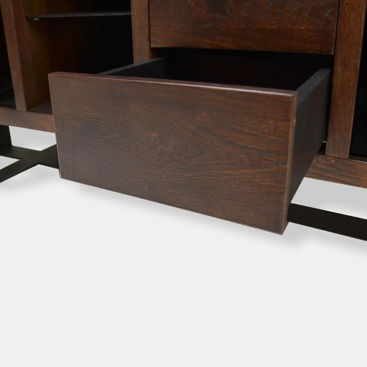 KOMMODE aus Eiche mit Schubladen Regale MOCCA I - Eichefarben, Holz (160/100/40cm) - Rawood Furniture