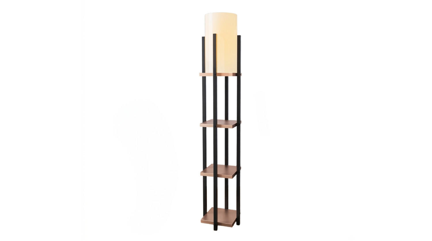 STEHLAMPE AMARIS Schwarz Holz - Schwarz, Holz (25/25/130cm) - KAWOLA