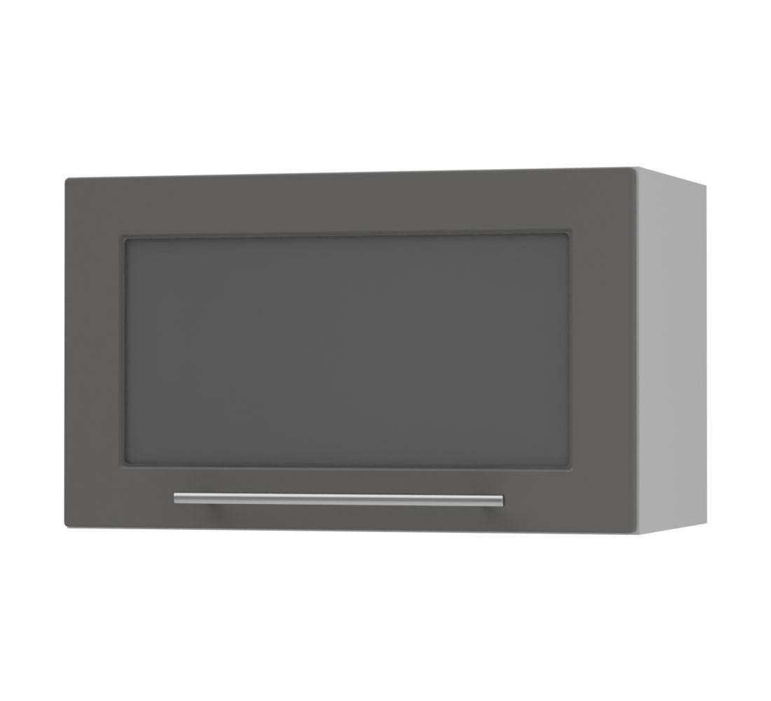 KLAPPHÄNGESCHRANK Kvantum W4BS/60-AV Graphit Matt / Grau Matt 60 / 32,5 / 36cm - Graphitfarben/Grau, Holz/Holzwerkstoff (60/36/32.5cm) - Feldmann-Wohnen