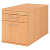 ROLLCONTAINER - mit Hängeregistratur 80/42,8/51,2 cm in Buchefarben Bügelgriff (Metall) - Buchefarben, Holzwerkstoff (42.8/51.2/80cm) - bümö
