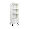 STANDREGAL 45/134/40 cm White Oak Landhausstil - Eichefarben/Schwarz, Holzwerkstoff/Metall (45/134/40cm) - arthur berndt