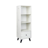 STANDREGAL 45/134/40 cm White Oak Landhausstil - Eichefarben/Schwarz, Holzwerkstoff/Metall (45/134/40cm) - arthur berndt