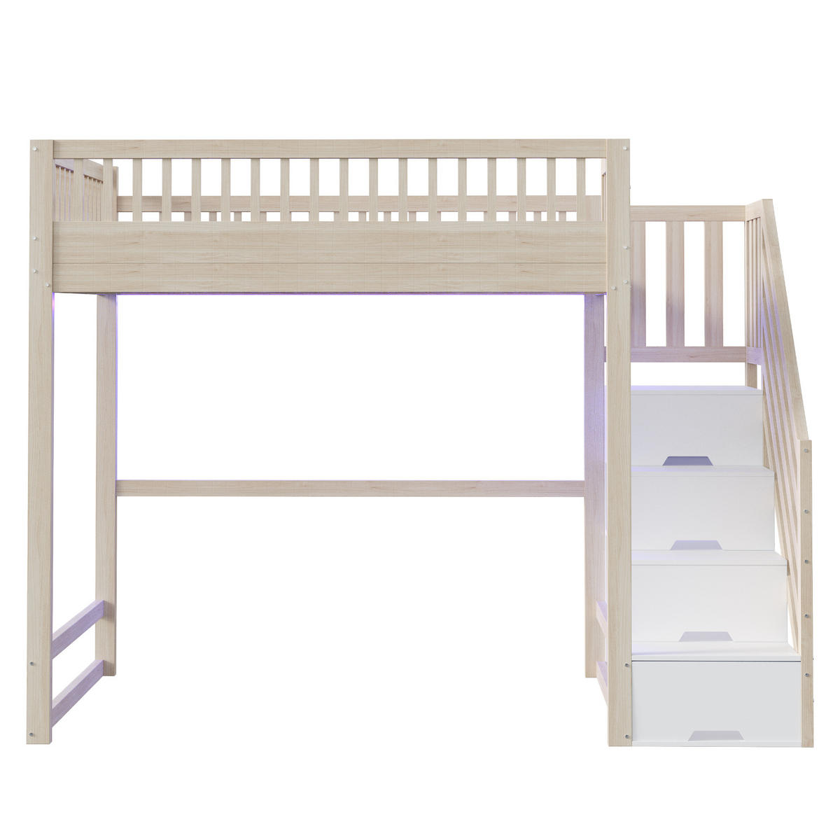 HOCHBETT 140x200 Holz LED Sicherheitsgitter Kiefer - Naturfarben, Holz (140/200cm) - FLIEKS