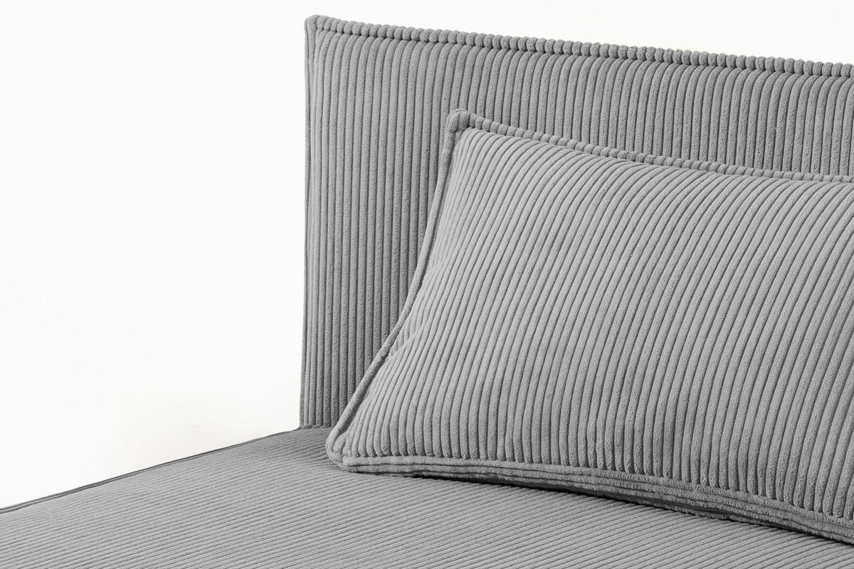 JUGENDBETT ROTI Einzelbett mit Bettkasten, 90x200cm, Bett mit Bonellmatratze, mit Rückenlehne - Hellgrau/Schwarz, Holz/Holzwerkstoff (92/200cm) - KONSIMO®
