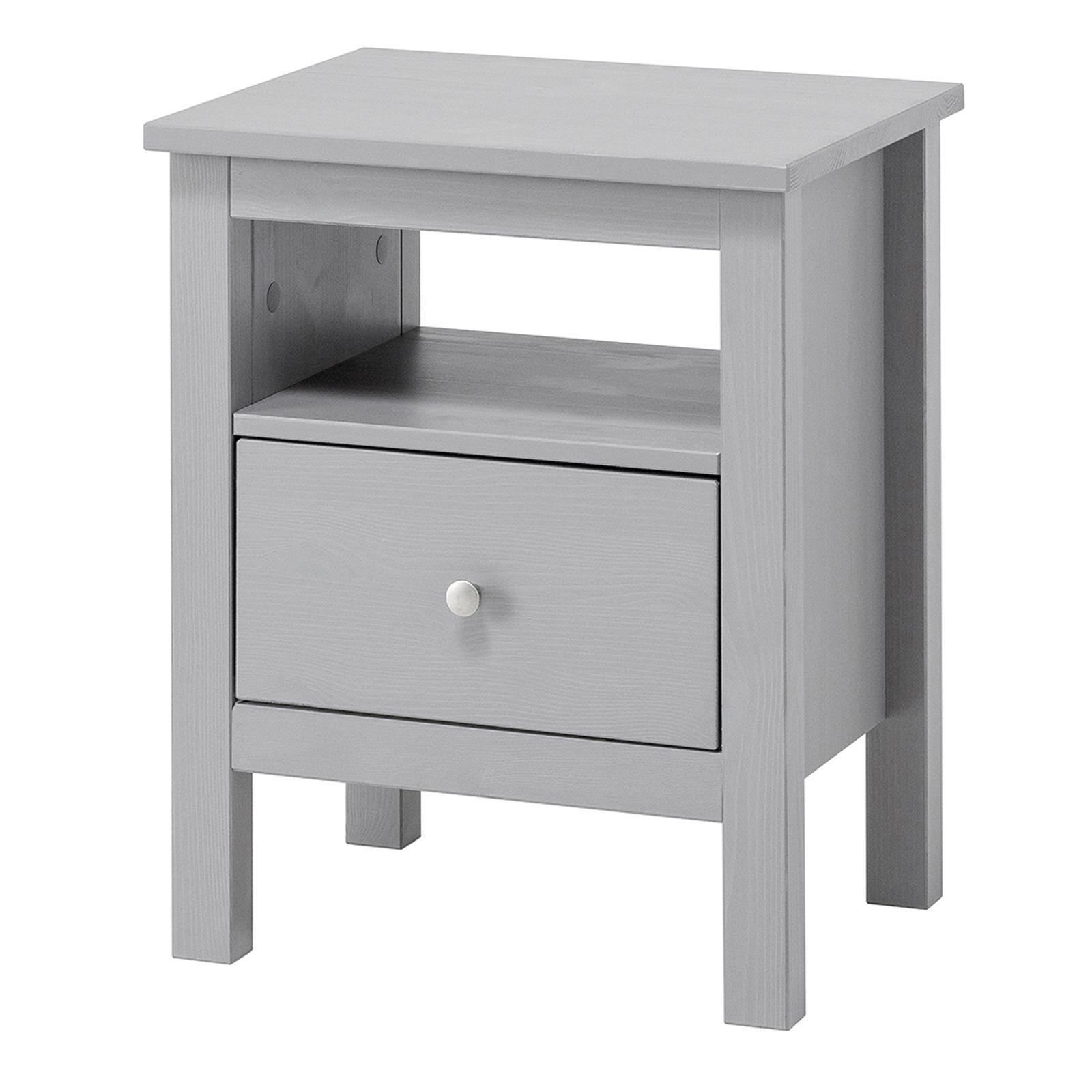 NACHTTISCH Massivholz 37/45/55 cm - Grau, Holz (45/55/37cm) - hagge home