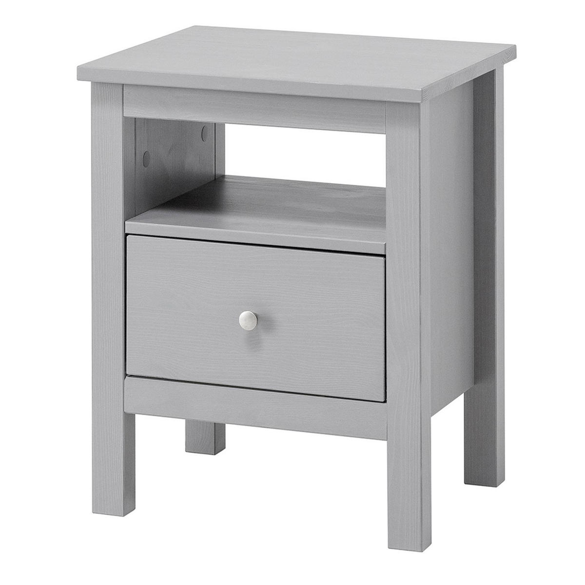 NACHTTISCH Massivholz 37/45/55 cm - Grau, Holz (45/55/37cm) - hagge home