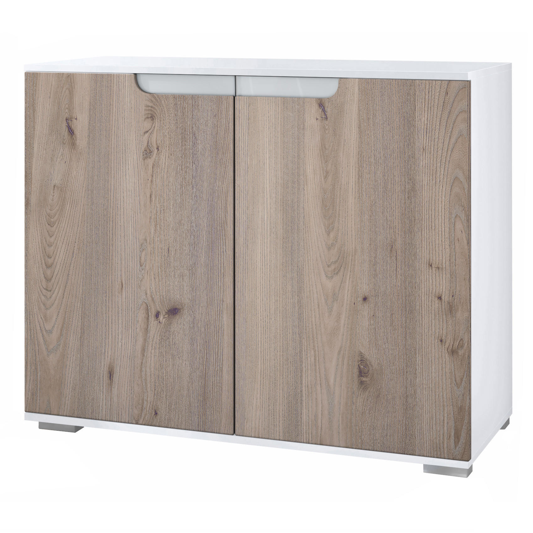 KOMMODE Sylt Eiche Nordic - Silbereichenfarben, Holzwerkstoff (92.5/75.5/35cm) - Vladon