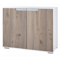KOMMODE Sylt Eiche Nordic - Silbereichenfarben, Holzwerkstoff (92.5/75.5/35cm) - Vladon