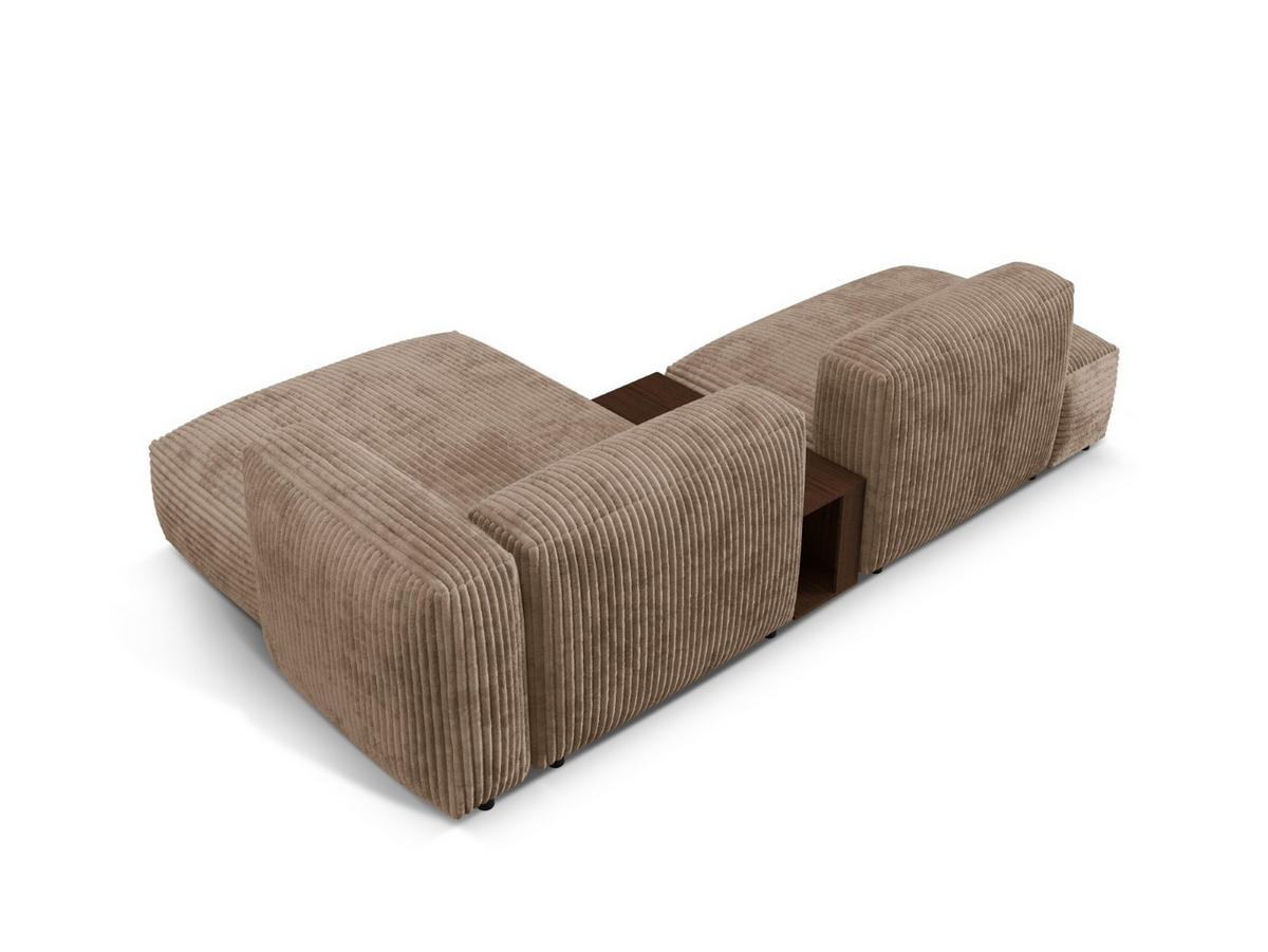 ECKSOFA modular rechts Martina aus Cord eichel 2 Sitzplätze - Rotbraun, Textil (176/285cm) - Micadoni