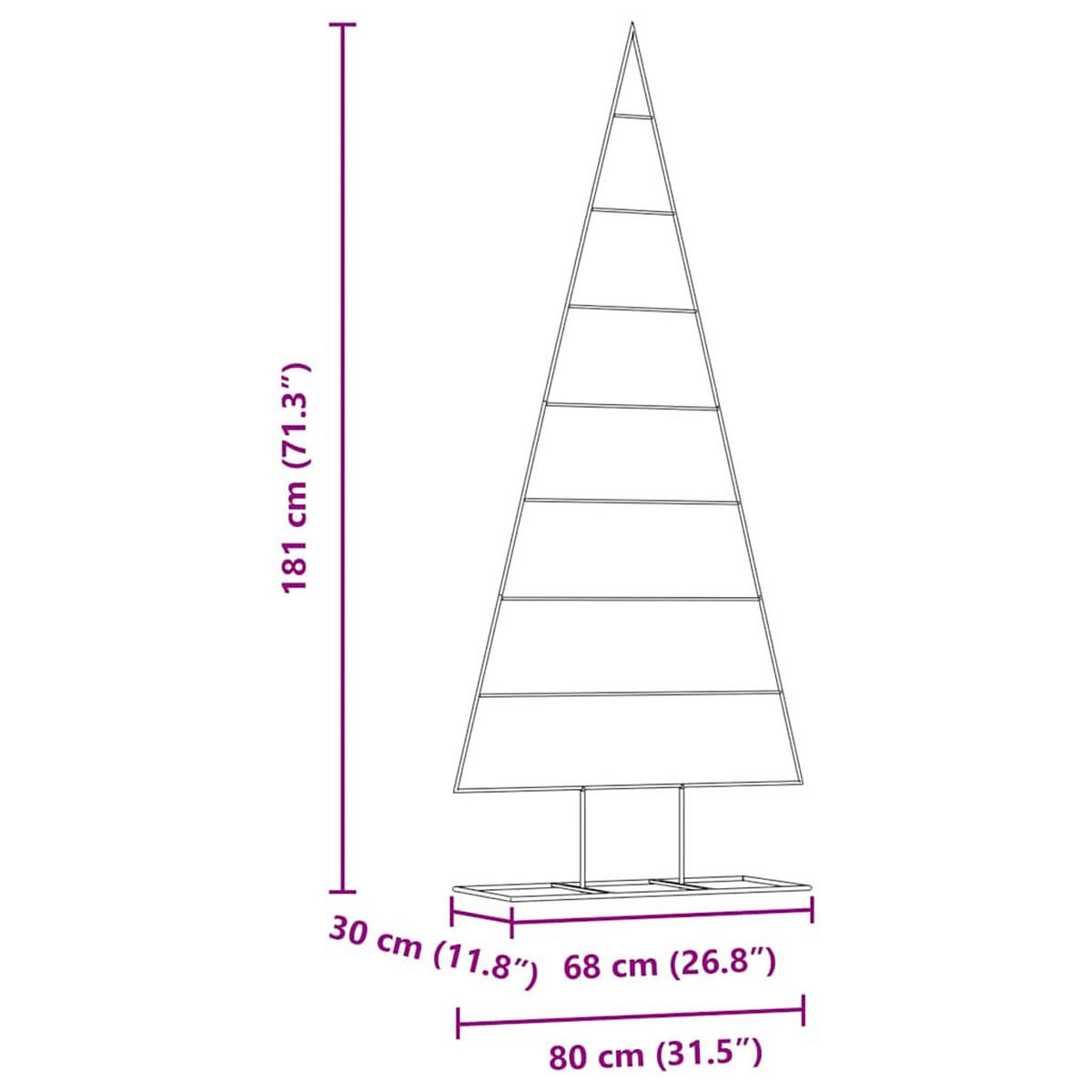 WEIHNACHTSBAUM Metall Gold 181 Cm Pulverbeschichteter Stahl - Goldfarben, Metall (181cm) - vidaXL