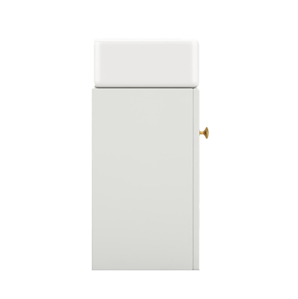 WASCHBECKEN mit Waschtischunterschrank 46 cm Weiß MDF - Weiß, Holzwerkstoff (26/56/46cm) - Beauniv