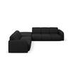 ECKSOFA links Molino aus strukturiertem Stoff schwarz 6 Sitzplätze - Schwarz, Textil (250/315cm) - Micadoni