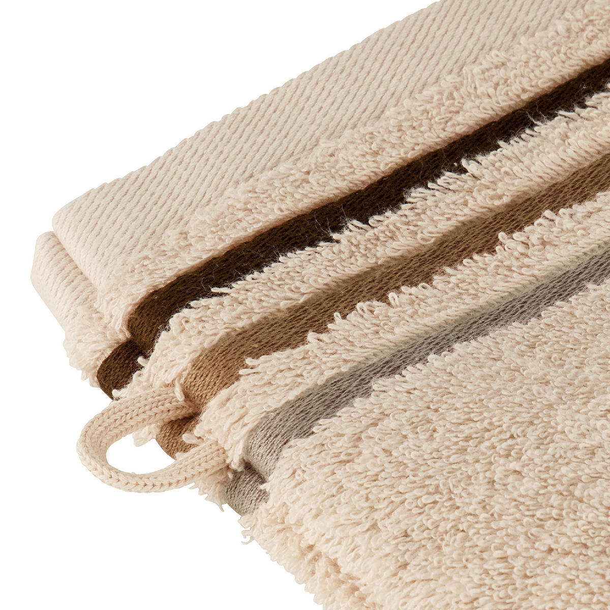 WASCHHANDSCHUHSET Skyline Color - 5-teilig - 16 x 22 cm - Sand - Sandfarben, Textil (16/22cm) - SCHIESSER