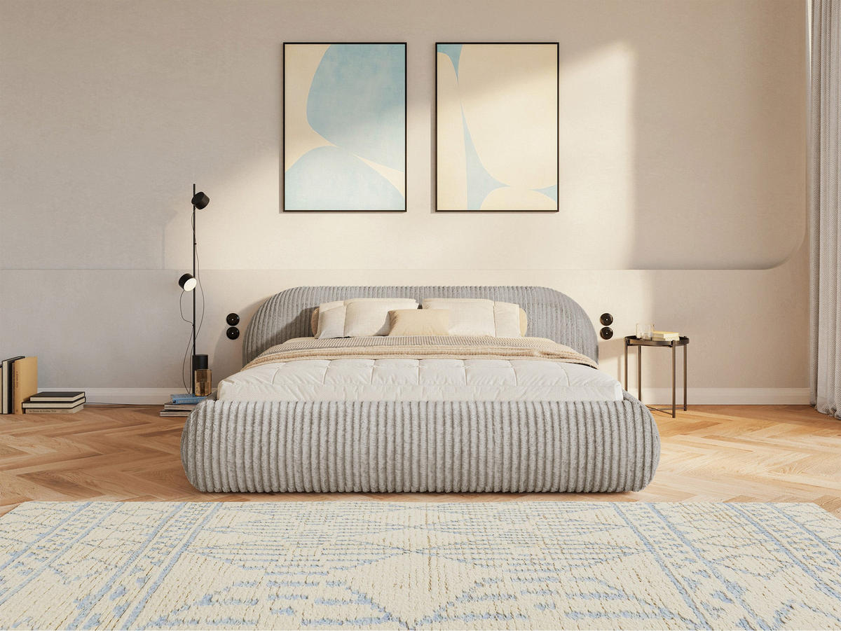 POLSTERBETT Shels 200x200 cm - Schwarz/Braun, Kunststoff/Textil (200/200cm) - Selsey