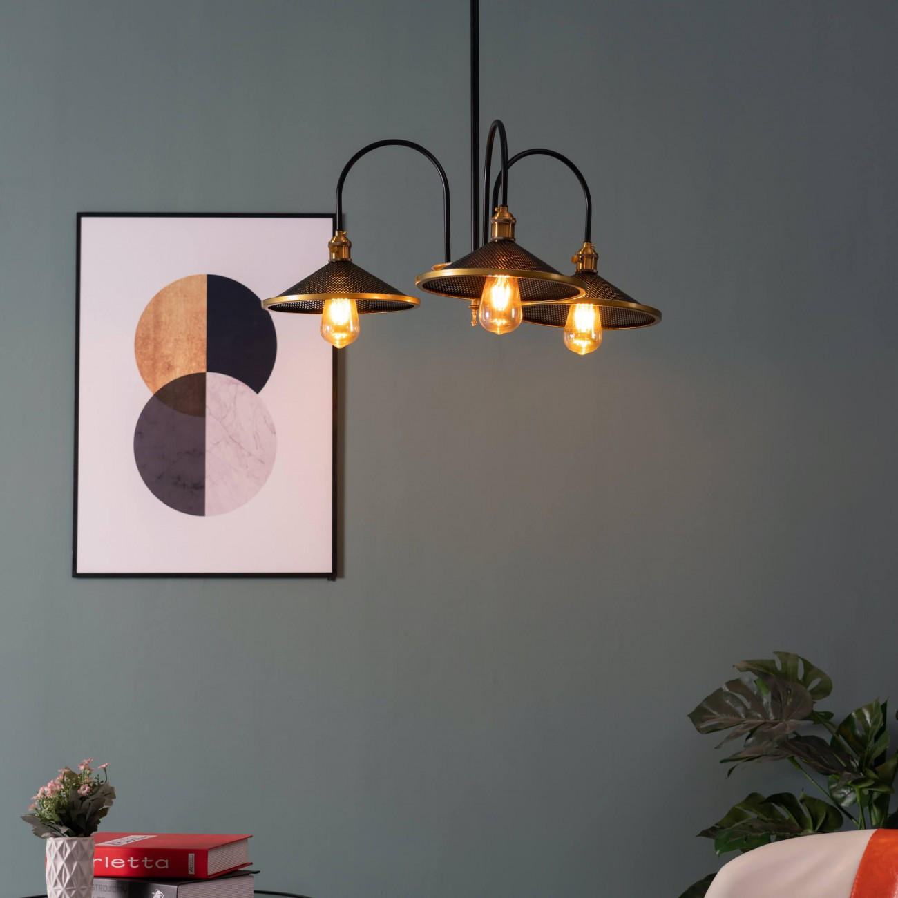 HÄNGELEUCHTE HYPNOS, Gold / Messing, 115cm - Goldfarben, Metall (63/63/115cm) - KOSILUM