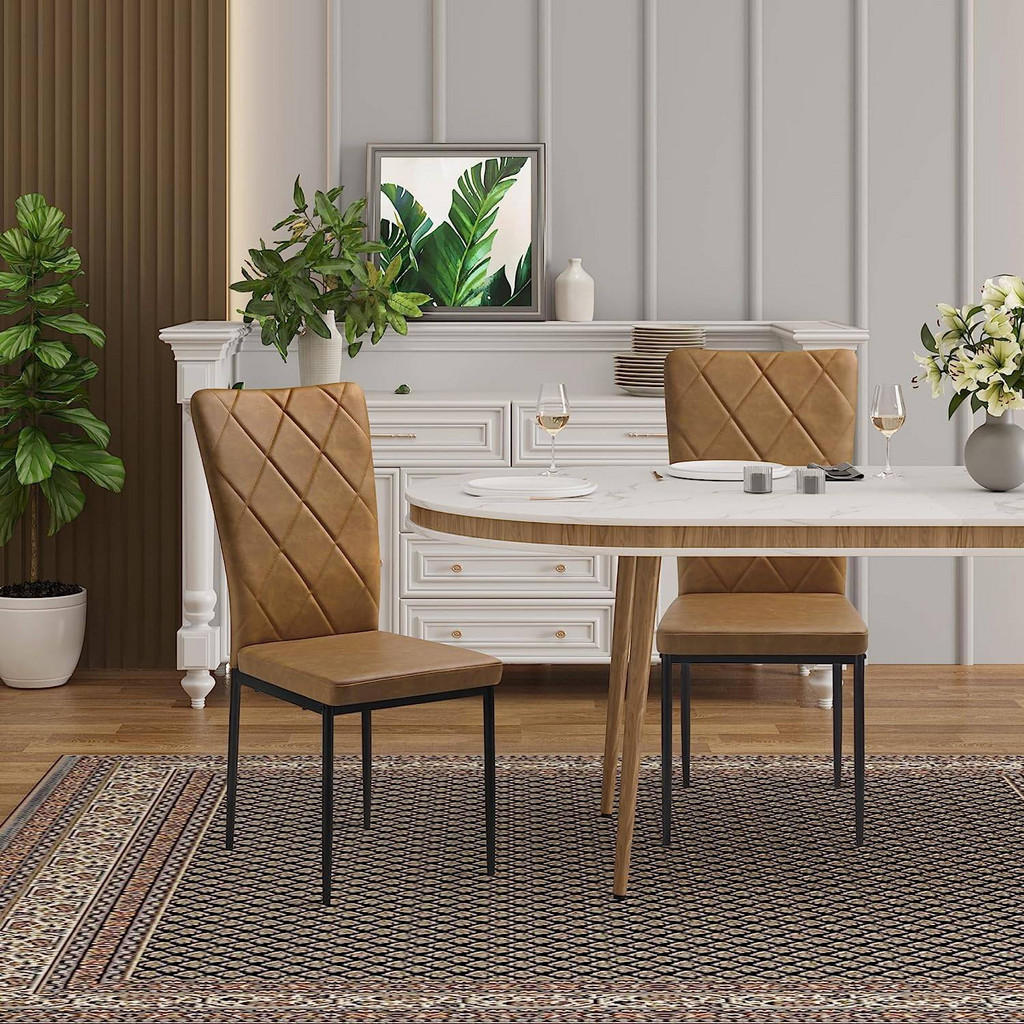 Thumbnail - Woltu Esszimmerstuhl, Braun, Kunststoff, Säule, 42.5x94.5x59 cm, Esszimmer, Stühle, Esszimmerstühle, Vierfußstühle