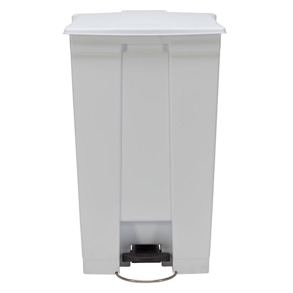 MÜLLEIMER Robuster Pedaleimer 87 Liter 82,6 x 41 x 50,2 cm Aus Konformen Polyethylen Weiß - Weiß, Metall (41/82.6/50.2cm) - PROREGAL
