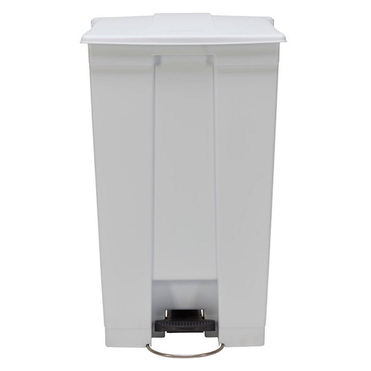 MÜLLEIMER Robuster Pedaleimer 87 Liter 82,6 x 41 x 50,2 cm Aus Konformen Polyethylen Weiß - Weiß, Metall (41/82.6/50.2cm) - PROREGAL