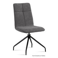 ESSZIMMERSTUHL drehbar (6er-Set) Dniren 47x92x60 Schwarz/Grau - Schwarz/Grau, Kunststoff (60/92/47cm) - 58aufmkessel