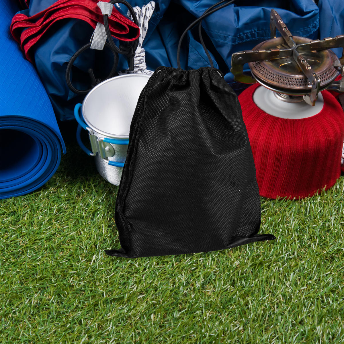 7-tlg.HÄNGEMATTENAUFHÄNGUNG-SET - Multicolor, Textil/Metall (5cm) - Relaxdays