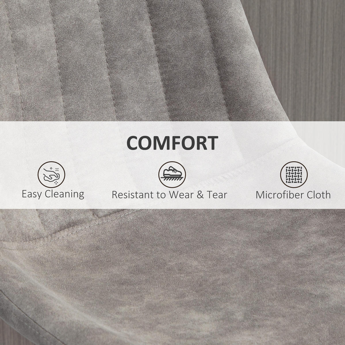 BARHOCKER 2er-Set , Höhenverstellbarer mit Fußstützen - Grau, Textil (43/110/46.5cm) - HOMCOM