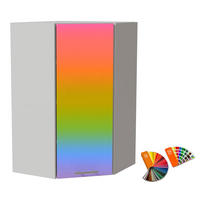 ECKHÄNGESCHRANK Brerra RAL Wunschfarbe (K5/K7) / Weiß Matt 60 / 60 / 96cm - Multicolor/Weiß, Holz/Holzwerkstoff (60/96/60cm) - Feldmann-Wohnen