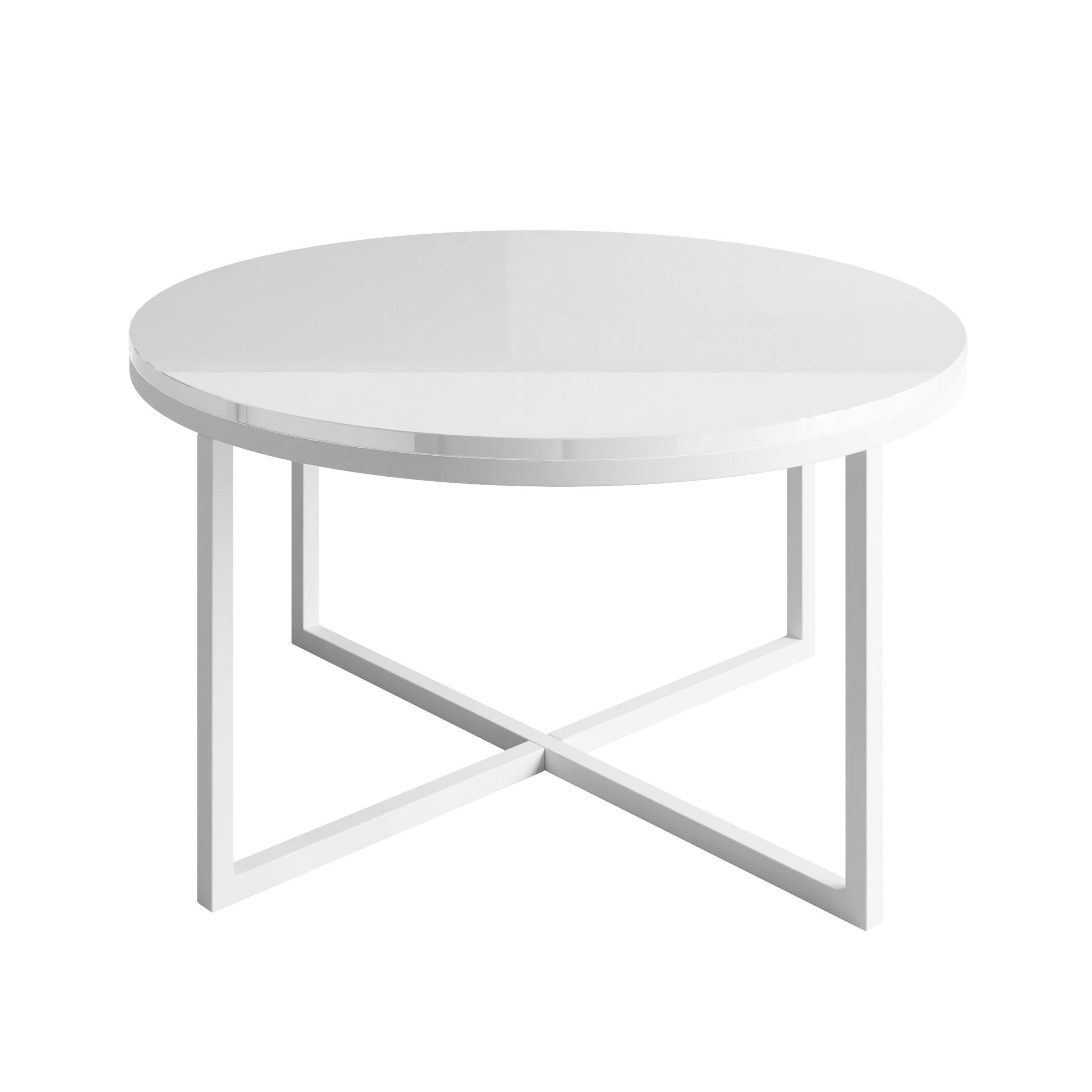 COUCHTISCH CIRI-X GLASS Hochglanz - Weiß, Glas (70/70/44.4cm) - Lookway