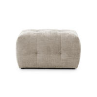 POLSTERHOCKER mit raffinierten Steppungen, zu passendem Sofa, Wellenunterfederung, Chenille-Bezug Sand Grau / 21054 - Sandfarben/Greige, Kunststoff/Textil (87/46/68cm) - luma-home