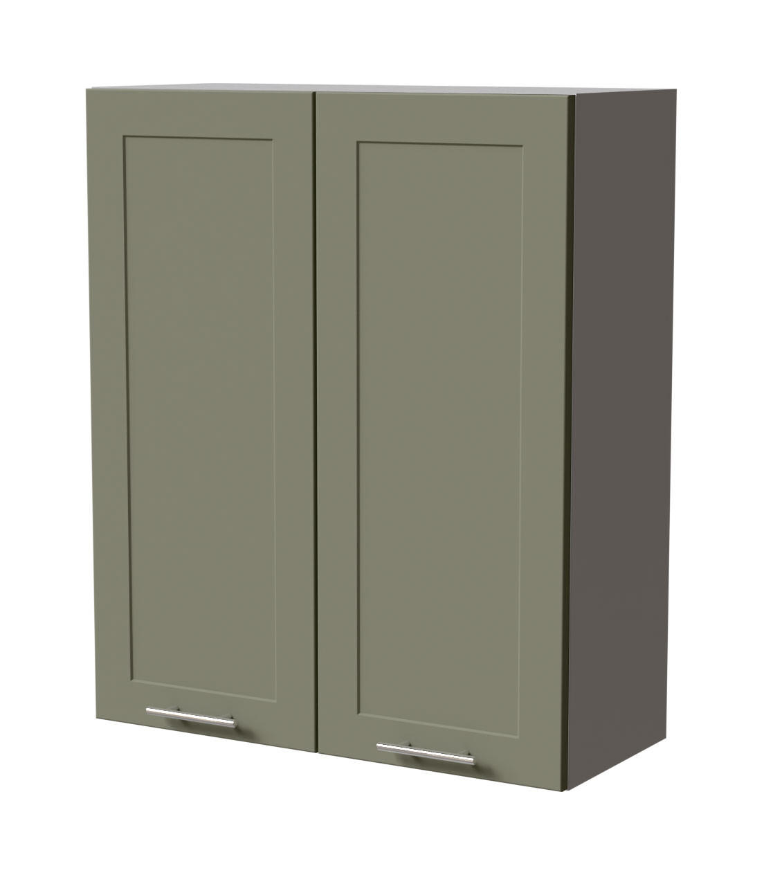 HÄNGESCHRANK Oslo W4/80 Grau / Reed Green Matt 80 / 32,5 / 96cm - Grau/Grün, Holz/Holzwerkstoff (80/96/32.5cm) - Feldmann-Wohnen