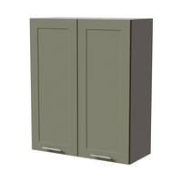 HÄNGESCHRANK Oslo W4/80 Grau / Reed Green Matt 80 / 32,5 / 96cm - Grau/Grün, Holz/Holzwerkstoff (80/96/32.5cm) - Feldmann-Wohnen