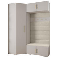GARDEROBEN-SET 236,7/181,7/47 - Beige/Goldfarben, Holz/Metall (181.7/236.7/47cm) - Abiks Möbel